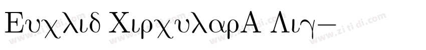 Euclid CircularA Lig字体转换